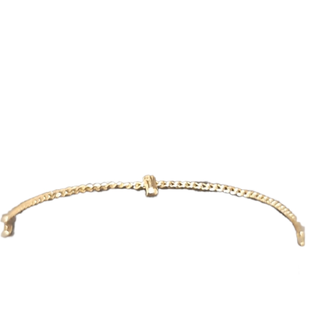 14k gold plated bracelet chain style with golden bars lobster style clasp